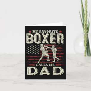Vatertag Lieblings-Boxer nennt mich Vater US-Flagg Karte