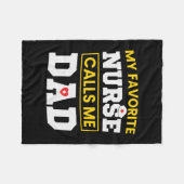 Vatertag Lieblings-Krankenschwester nennt mich Vat Fleecedecke (Vorderseite (Horizontal))