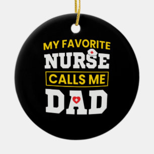 Vatertag Lieblings-Krankenschwester nennt mich Vat Keramik Ornament