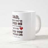 Vatertag liebte dich Zitat Jumbo-Tasse (Vorderseite Rechts)
