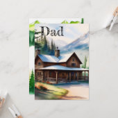 Vatertag Log-Zuhause Karte (Vorderseite/Rückseite Beispiel)