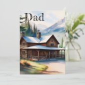 Vatertag Log-Zuhause Karte (Stehend Vorderseite)