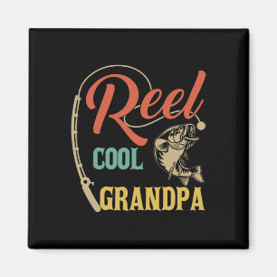 Vatertag Lustiger Angler Cool Großvater Fisch Magnet