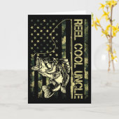Vatertag Lustiger Angler Cool Uncle Fischerei Karte (Gelbe Blume)
