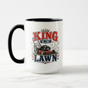 Vatertag/Lustiger Papa König Des Rasens WRAP Tasse