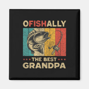 Vatertag Lustiges Angeln Ofishally Der beste Opa Magnet