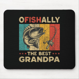 Vatertag Lustiges Angeln Ofishally Der beste Opa Mousepad
