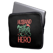 Vatertag Mann Hero Laptopschutzhülle (Vorderseite Links)