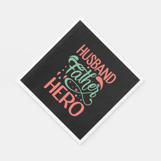 Vatertag Mann Hero Serviette (Ecke)