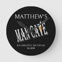 Vatertag Mann Höhle Pub Uhr Zeichen