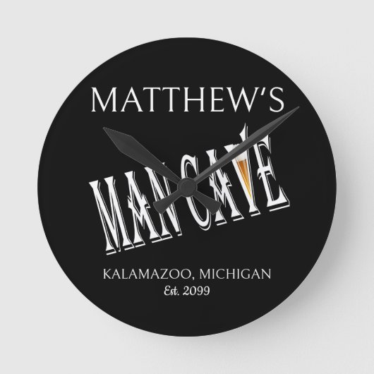 Vatertag Mann Höhle Pub Uhr Zeichen (Vorderseite)