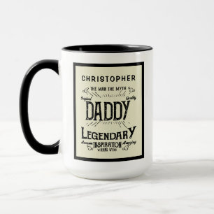 Vatertag Mann Mythos Legende Retro Daddy groß Tasse