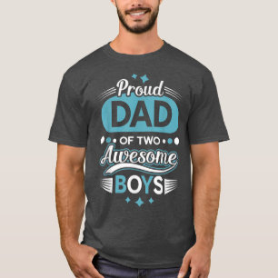Vätertag Männer Stolz Papa Von Zwei tollen Jungen T-Shirt