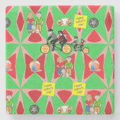 Vatertag Marmorstein Untersetzer (Vorderseite)