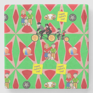 Vatertag Marmorstein Untersetzer