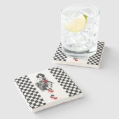 Vatertag Marmorstein Untersetzer (Seitenansicht)