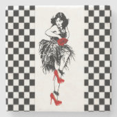 Vatertag Marmorstein Untersetzer (Vorderseite)