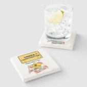 Vatertag Marmorstein Untersetzer (Seitenansicht)