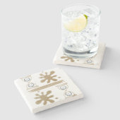 Vatertag Marmorstein Untersetzer (Seitenansicht)