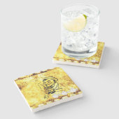 Vatertag Marmorstein Untersetzer (Seitenansicht)