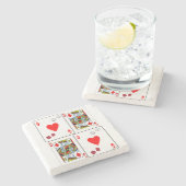 Vatertag Marmorstein Untersetzer (Seitenansicht)