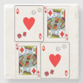 Vatertag Marmorstein Untersetzer (Vorderseite)