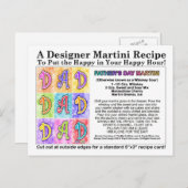 Vatertag Martini Rezept Karte Postkarte (Vorne/Hinten)
