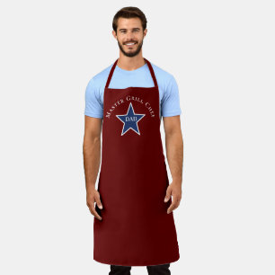 Vatertag, Master Koch, Blue Star auf Red Schürze