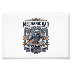 Vatertag Mechaniker Papa Shirt Lustiges arbeitende Fotodruck