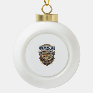 Vatertag Mechaniker Vater Shirt Lustig Arbeitender Keramik Kugel-Ornament