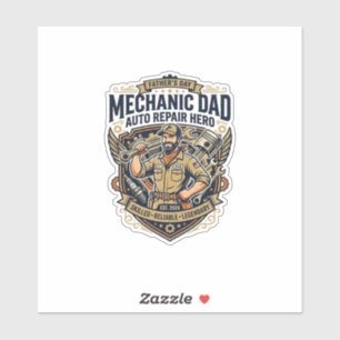 Vatertag Mechaniker Vater Shirt Lustiges Arbeitend Aufkleber