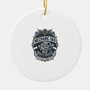 Vatertag Mechaniker Vater Shirt Lustiges Arbeitend Keramik Ornament