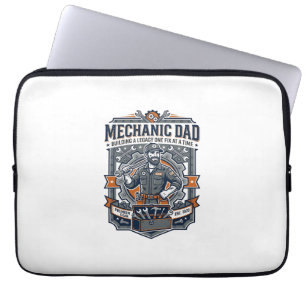 Vatertag Mechaniker Vater Shirt Lustiges Arbeitend Laptopschutzhülle
