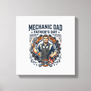 Vatertag Mechaniker Vater Shirt Lustiges Arbeitend Leinwanddruck