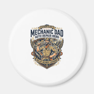 Vatertag Mechaniker Vater Shirt Lustiges Arbeitend Magnet