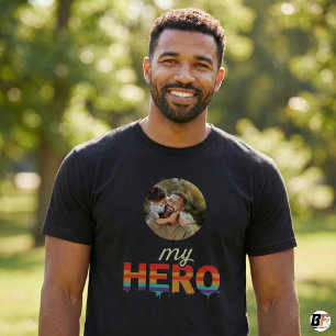 Vatertag   Mein Held   Foto mit Vater T-Shirt