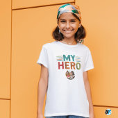 Vatertag | Mein Held | Foto mit Vater T-Shirt