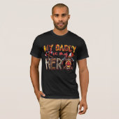 Vatertag "Mein Papa ist mein Held" T-Shirt (Vorne ganz)