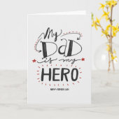 Vatertag - "Mein Vater ist mein Held" Karte (Gelbe Blume)