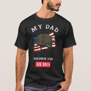 Vatertag mein Vater Soldat und Helden Militär Vete T-Shirt
