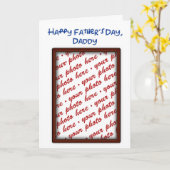 Vatertag Memento Rahmen Karte (Gelbe Blume)