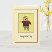 Vatertag mit niedlicher Bärenkarte Karte (Gelbe Blume)