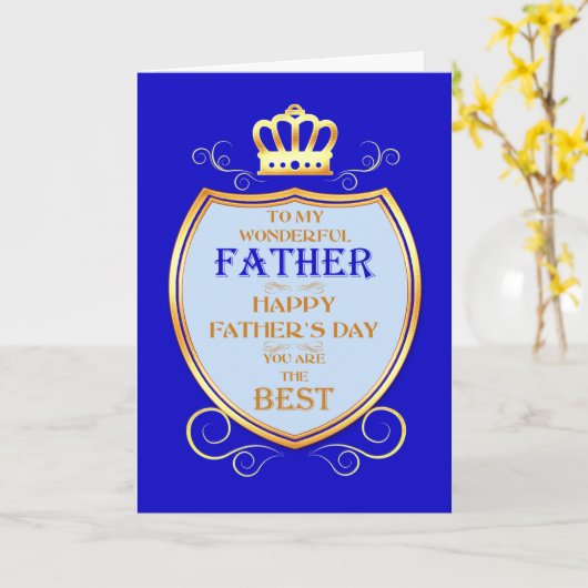 Vatertag mit Schildkarte Karte (Gelbe Blume)