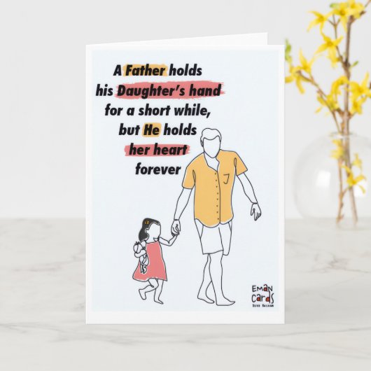 Vatertag - Mit Tochter Karte (Gelbe Blume)