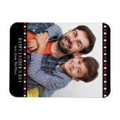 Vatertag Modernes Personalisiertes Foto Magnet (Horizontal)