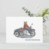 Vatertag Motorrad mit Sidecar Bären (Stehend Vorderseite)