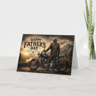 Vatertag Motorradkarte   Grußkarte für Papa Biker  Karte
