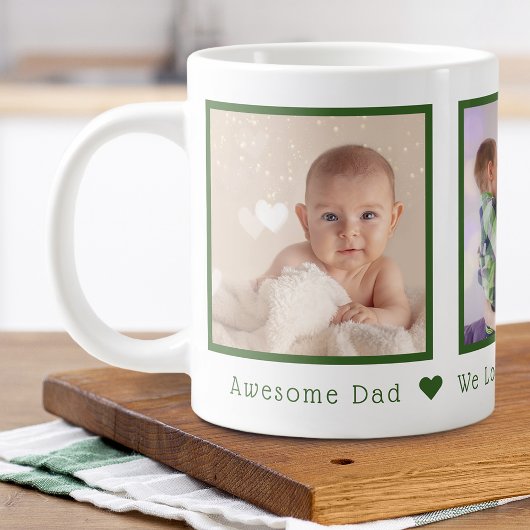 Vatertag Multi-Foto Personalisiert Jumbo-Tasse