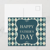 Vatertag, Muster der Raute Postkarte (Vorne/Hinten)