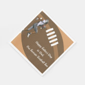 Vatertag Napkins mit Fußball und Spieler Serviette (Ecke)